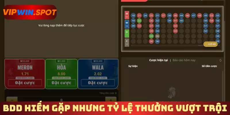 BDD hiếm gặp nhưng tỷ lệ thưởng vượt trội